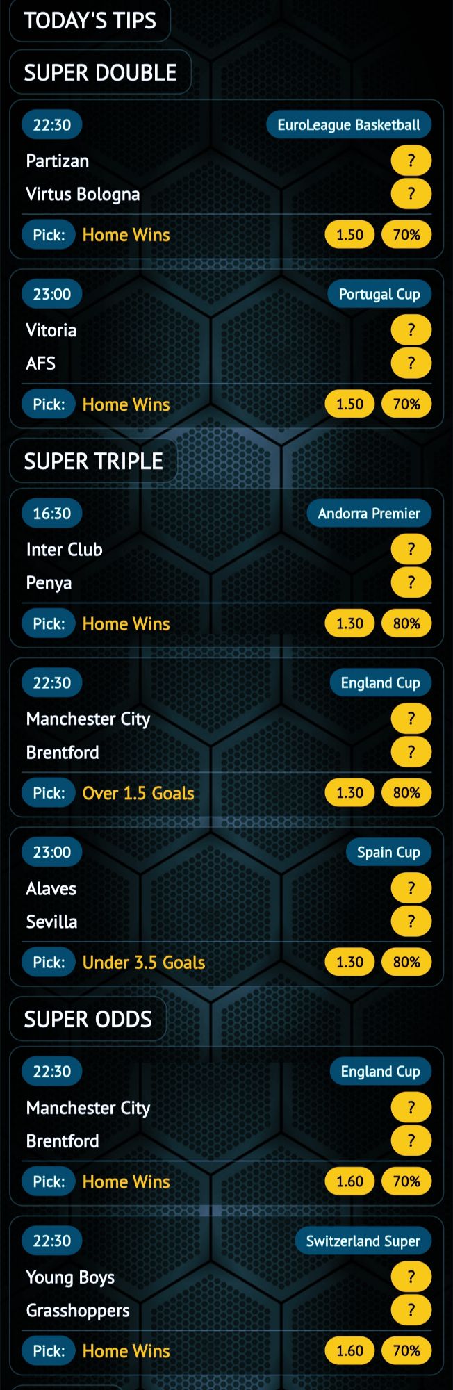 Today Soccer Betting Tips Super Odds Accumulator
