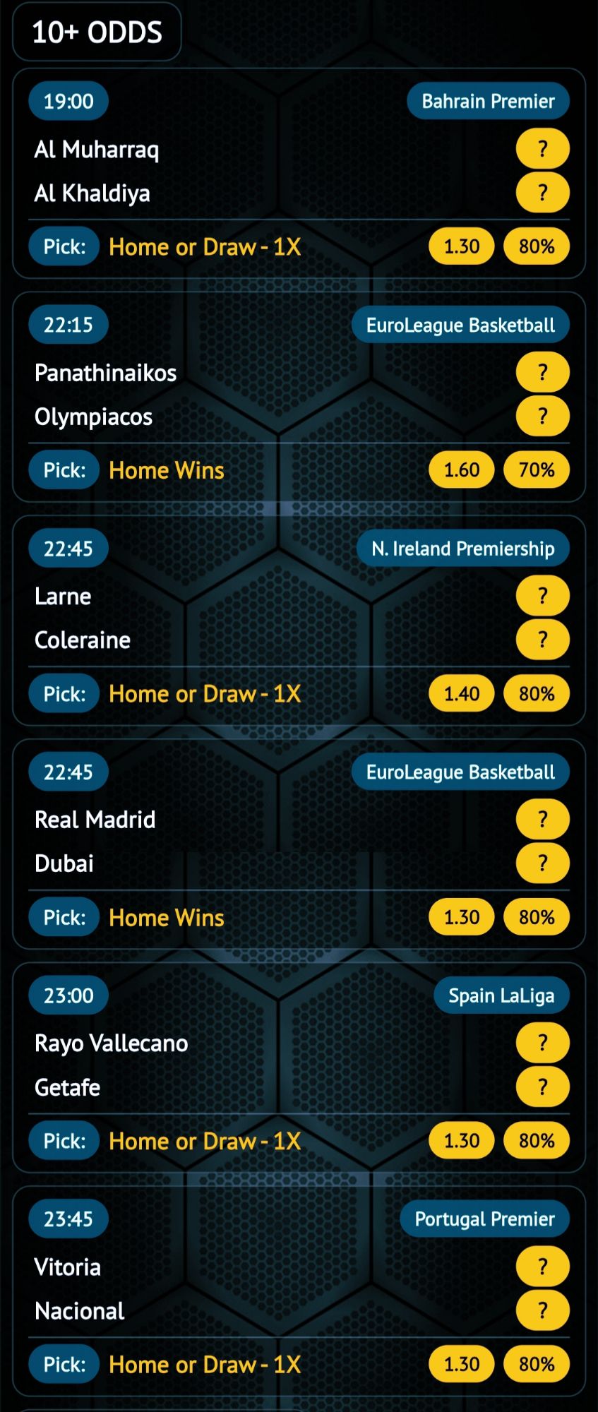 10+ odds betting tips today featuring football and EuroLeague basketball predictions with safe accumulator picks