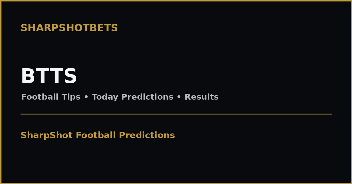 Both Teams To Score Predictions