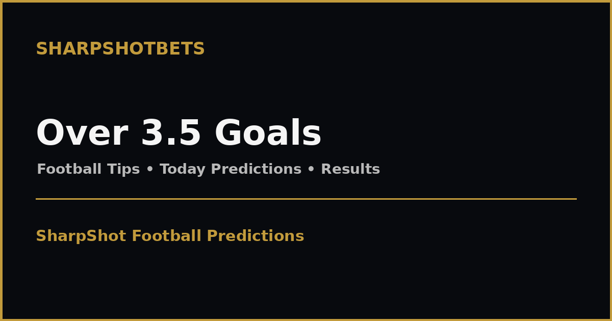 Over 3.5 Goals Predictions